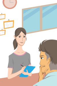 お肌の状態や施術プランをカウンセリング致します